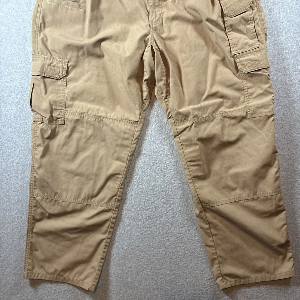5.11 Tactical Men's 42x30 Double Knee Khaki Pants Hiking Outdoors Cargo Pockets